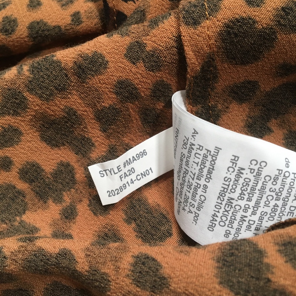MADEWELL NWT AUTHENTIC BRUSHED MATERIAL LEOPARD MIDI SKIRT WITH A SIDE SLIT - Picture 9 of 11